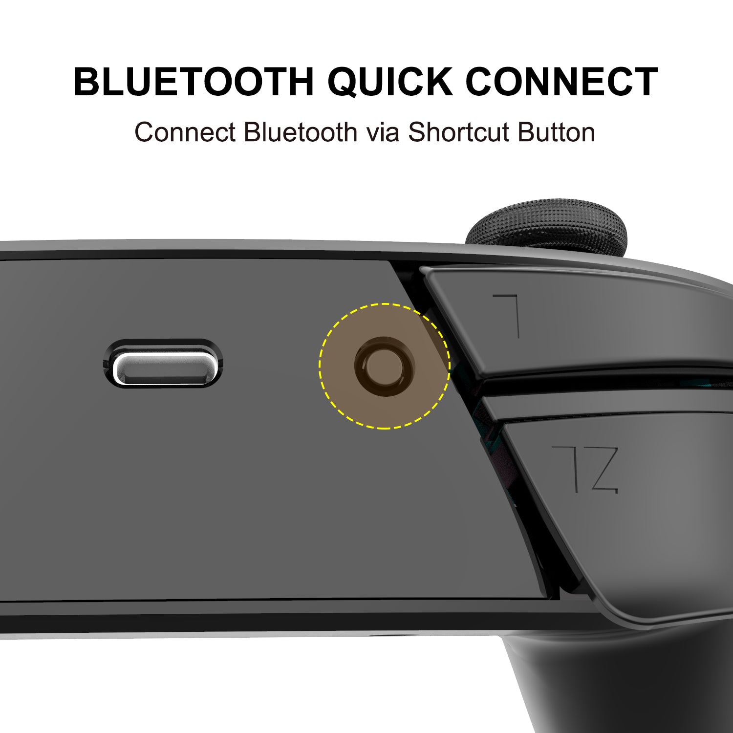 YS06 Wireless Bluetooth Gamepad Game Vibration Joysticks Controller for Nintendo Switch Pro/Lite All Black