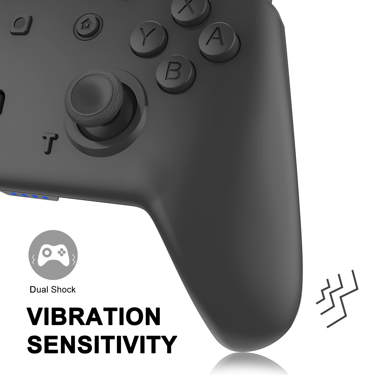 YS06 Wireless Bluetooth Gamepad Game Vibration Joysticks Controller for Nintendo Switch Pro/Lite All Black