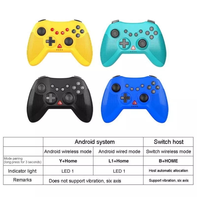 IPEGA PG-SW020 Bluetooth Wireless Game Controller Gamepad with Six-axis Dual Motor Vibration for Nintendo Switch/PS3/Android/PC Yellow