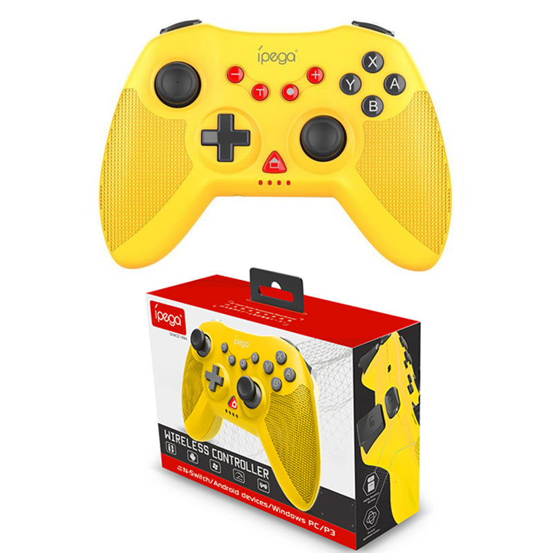 IPEGA PG-SW020 Bluetooth Wireless Game Controller Gamepad with Six-axis Dual Motor Vibration for Nintendo Switch/PS3/Android/PC Yellow
