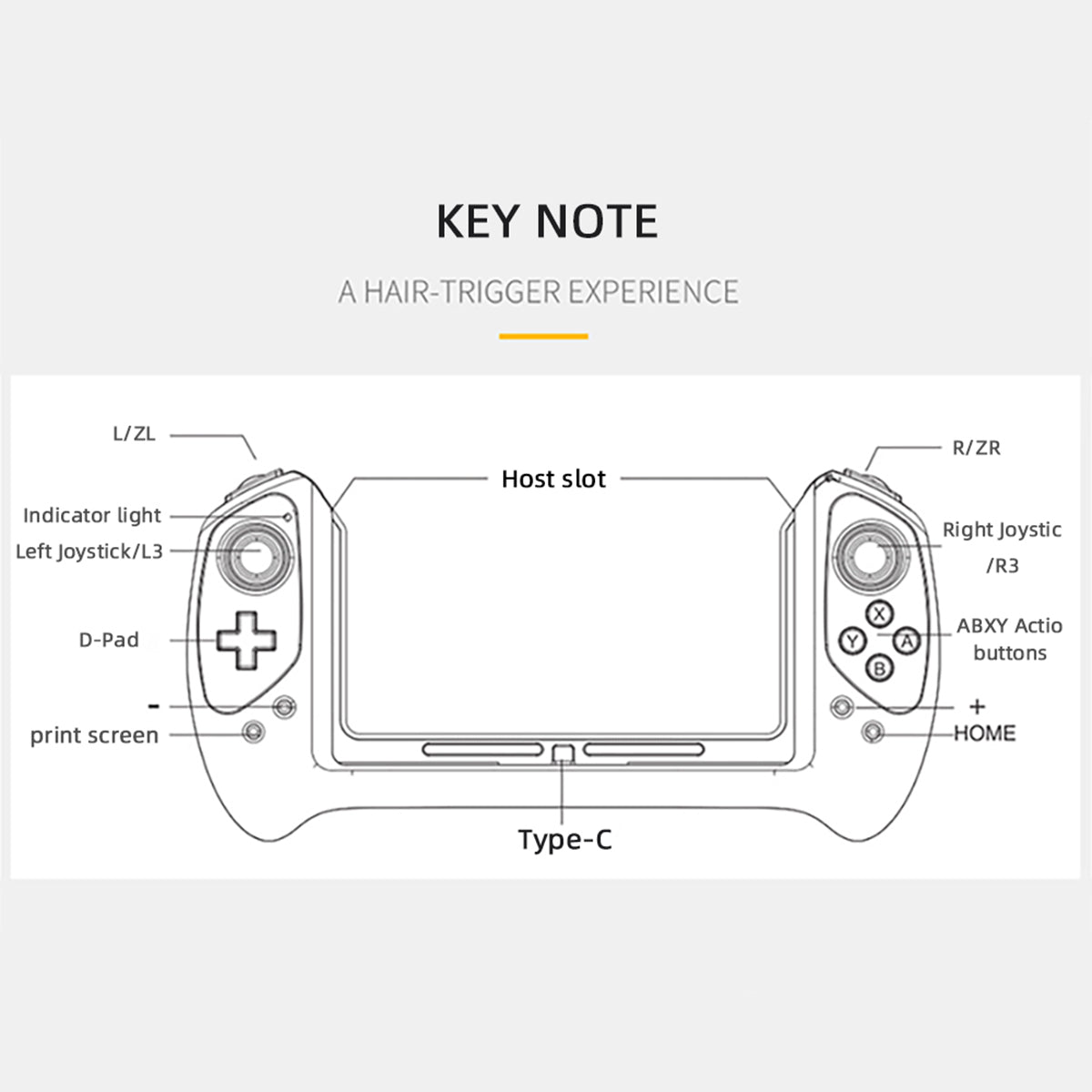 IPEGA PG-9163 Type-C Wireless Game Controller Plug&Play Handheld Gamepad Joystick for Nintendo Switch Console