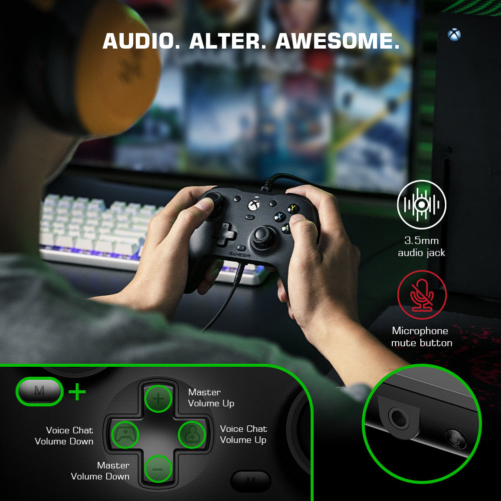 GAMESIR G7 Game Controller for Xbox Series X / S, Xbox One, ALPS Gamepad PC Wired Gaming Controller Support Replacement Panels