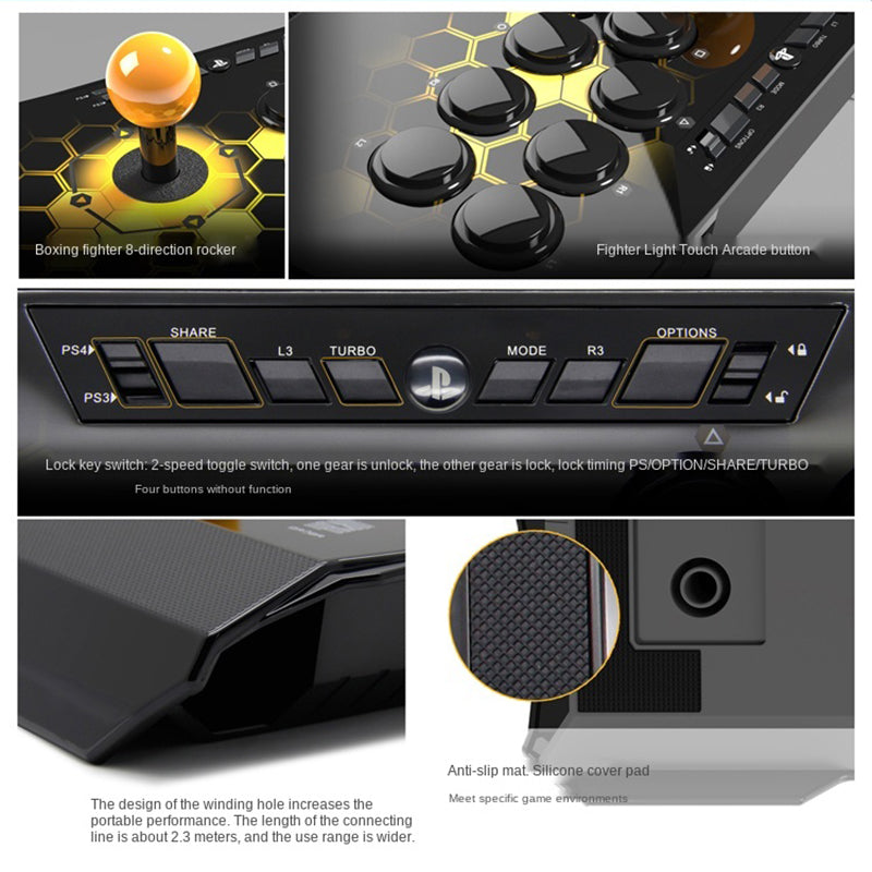 QANBA N2 Drone Arcade Game Joystick Compatible with PS3 PS4 PS5 Game Console Controller