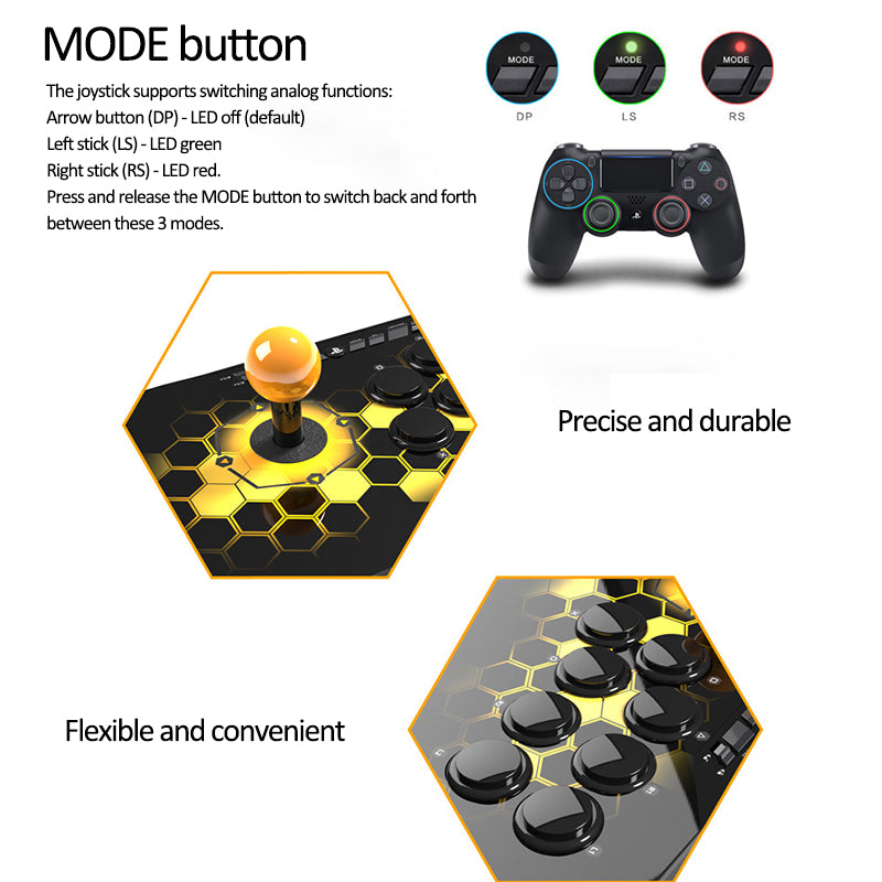 QANBA N2 Drone Arcade Game Joystick Compatible with PS3 PS4 PS5 Game Console Controller
