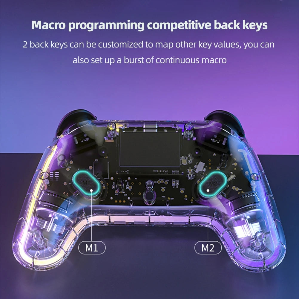 AOLION ALNS2258 Transparent Wireless Controller for Nintendo Switch Pro Game Console Handle