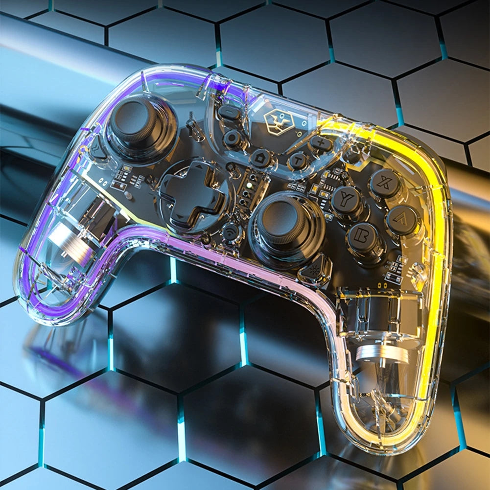 AOLION ALNS2258 Transparent Wireless Controller for Nintendo Switch Pro Game Console Handle