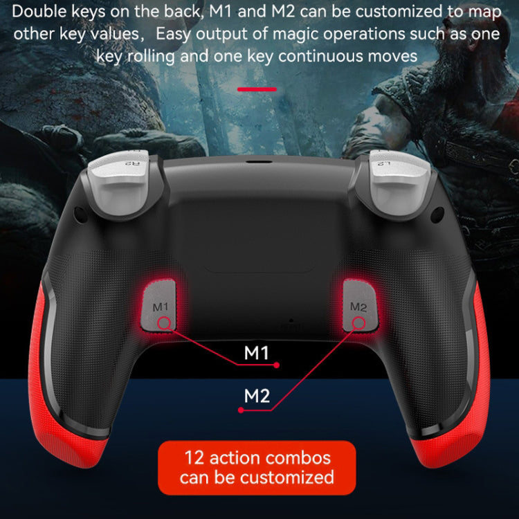 P06 Wireless Game Controller with Six Axis Gyroscope Dual Vibration Gamepad for PS4 Switch PC TV