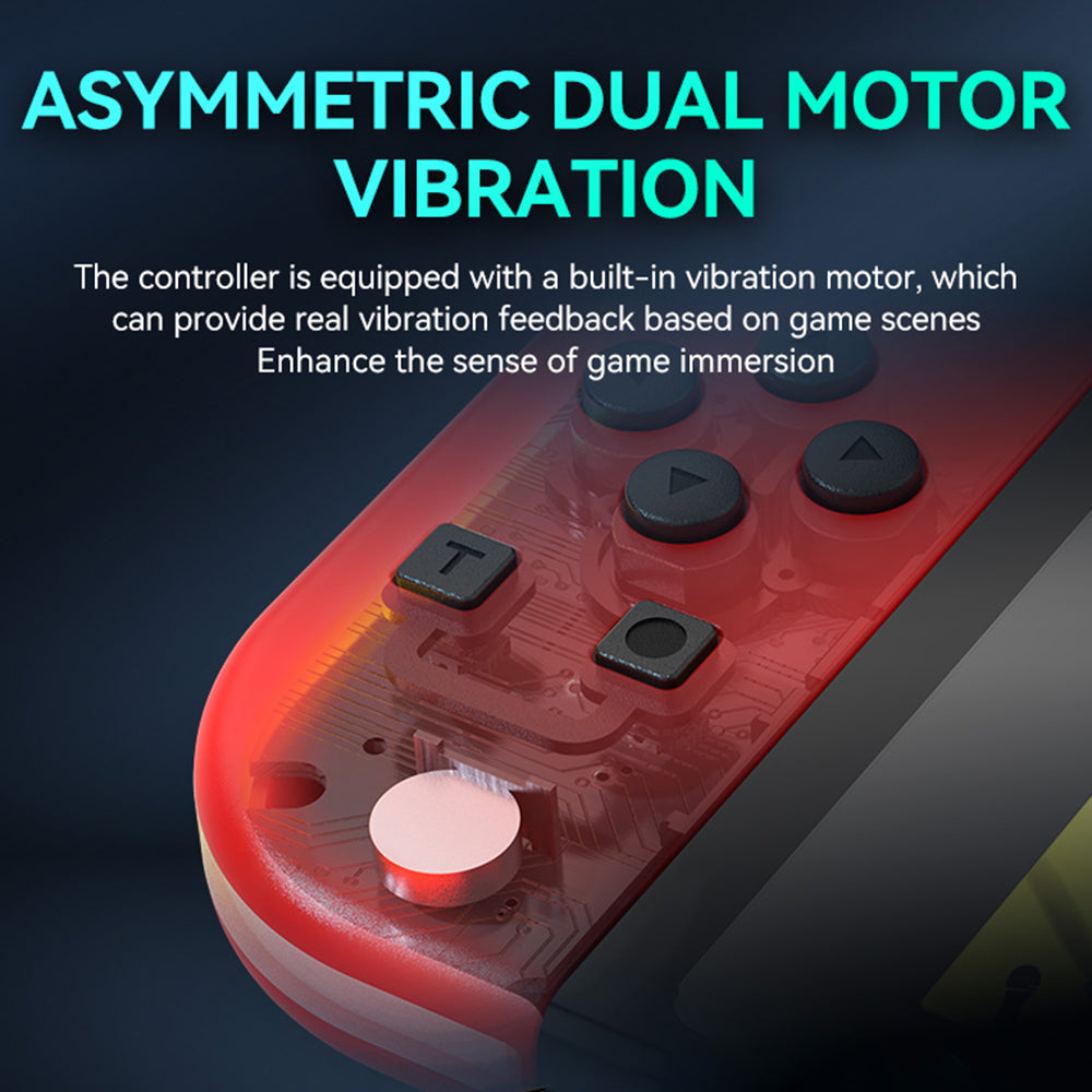 JOY-02 1Pair Left Right Wireless Controller for Nintendo Switch Game Console Bluetooth Game Handle Joy-Stick with RGB Light