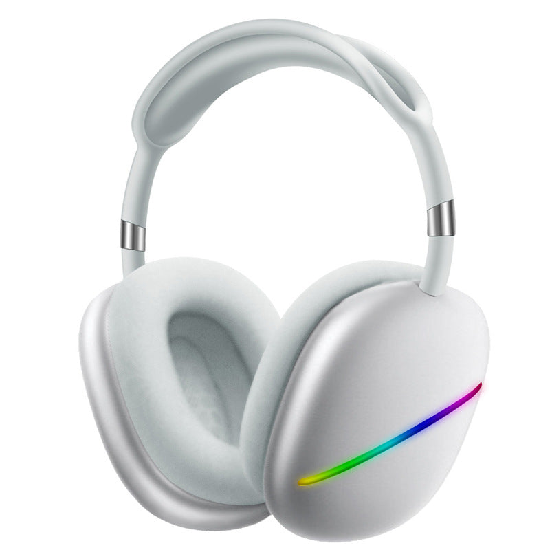 MAX10 RGB Light Bluetooth Wireless Headphone Stereo Music Gaming Headset Support TF Card AUX with Microphone