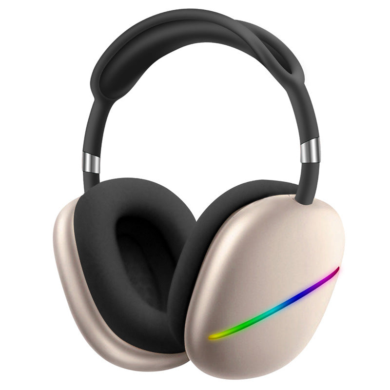 MAX10 RGB Light Bluetooth Wireless Headphone Stereo Music Gaming Headset Support TF Card AUX with Microphone