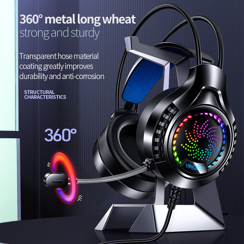 YINDAIO Q7 Deep Bass 40mm Large Speaker Unit Wired Gaming Headphone with Microphone
