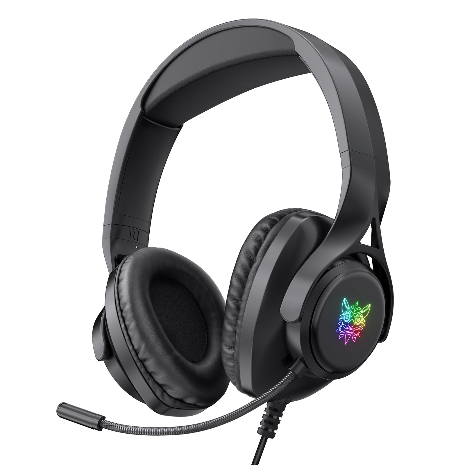 ONIKUMA X16 3.5mm+USB Wired Headset with Noise Reduction Microphone Surround Sound RGB Light Computer Headset