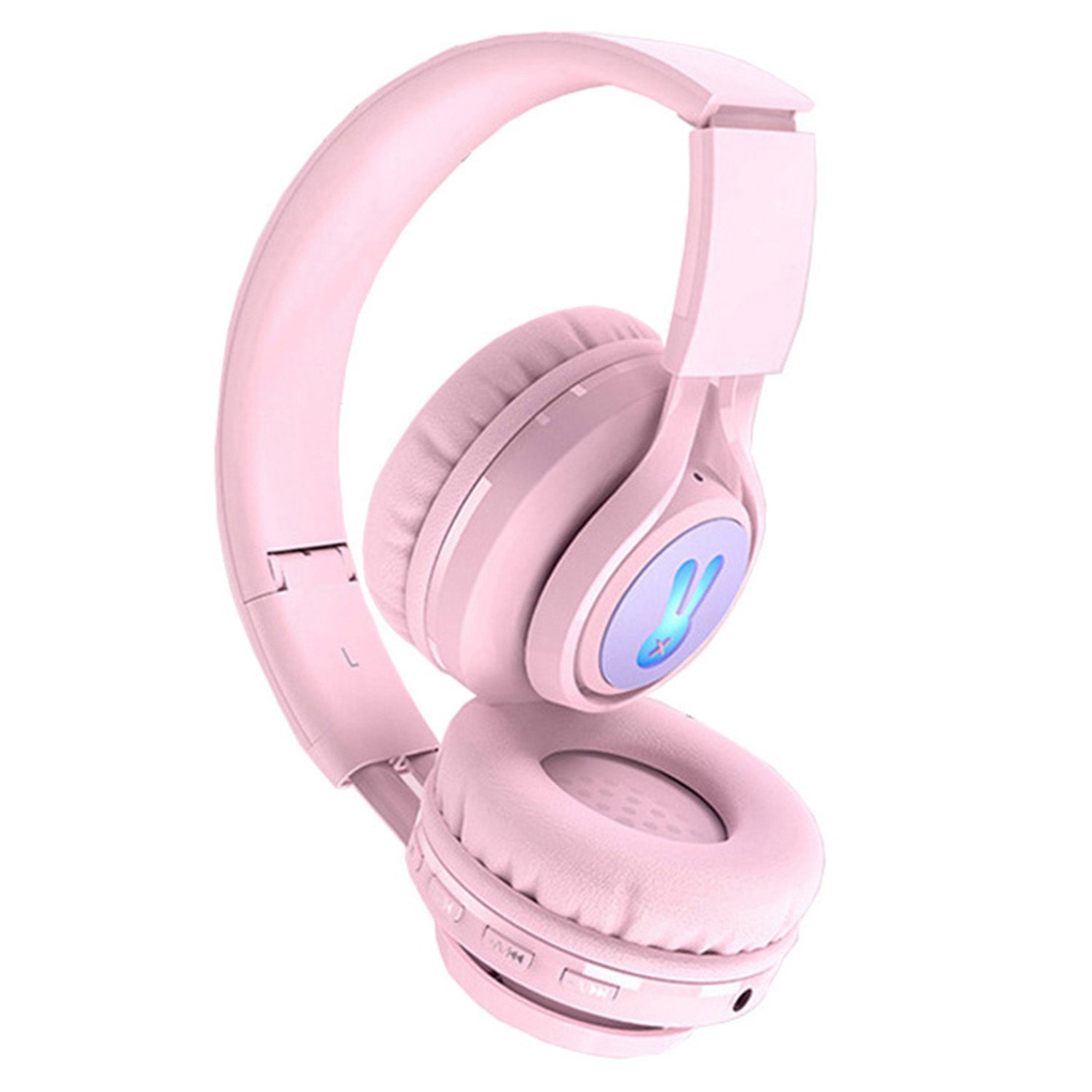 BT06+ Folding Over-ear Headset Cute Wireless Bluetooth Kid's Headphone With Microphone LED Light