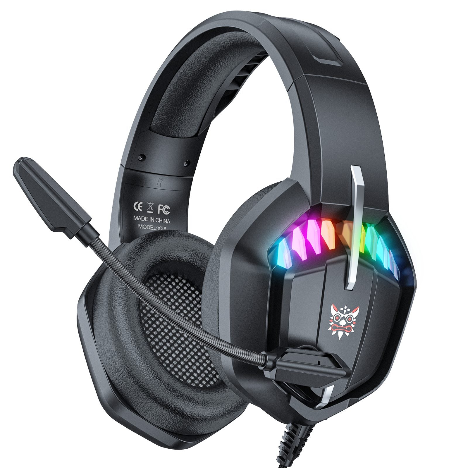 ONIKUMA X28 Wired Backlit Gaming Headset Noise Reduction Head Band Type Earphone