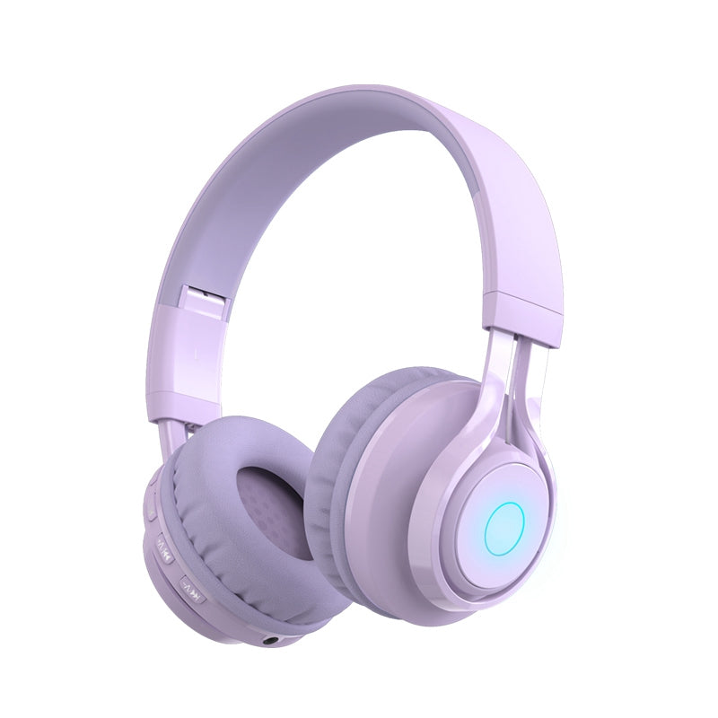 BT06C Folding Wireless Headset Bluetooth Headphone with LED Light Hi-Fi Stereo Sound Earphone for Listing Music Watching Movies