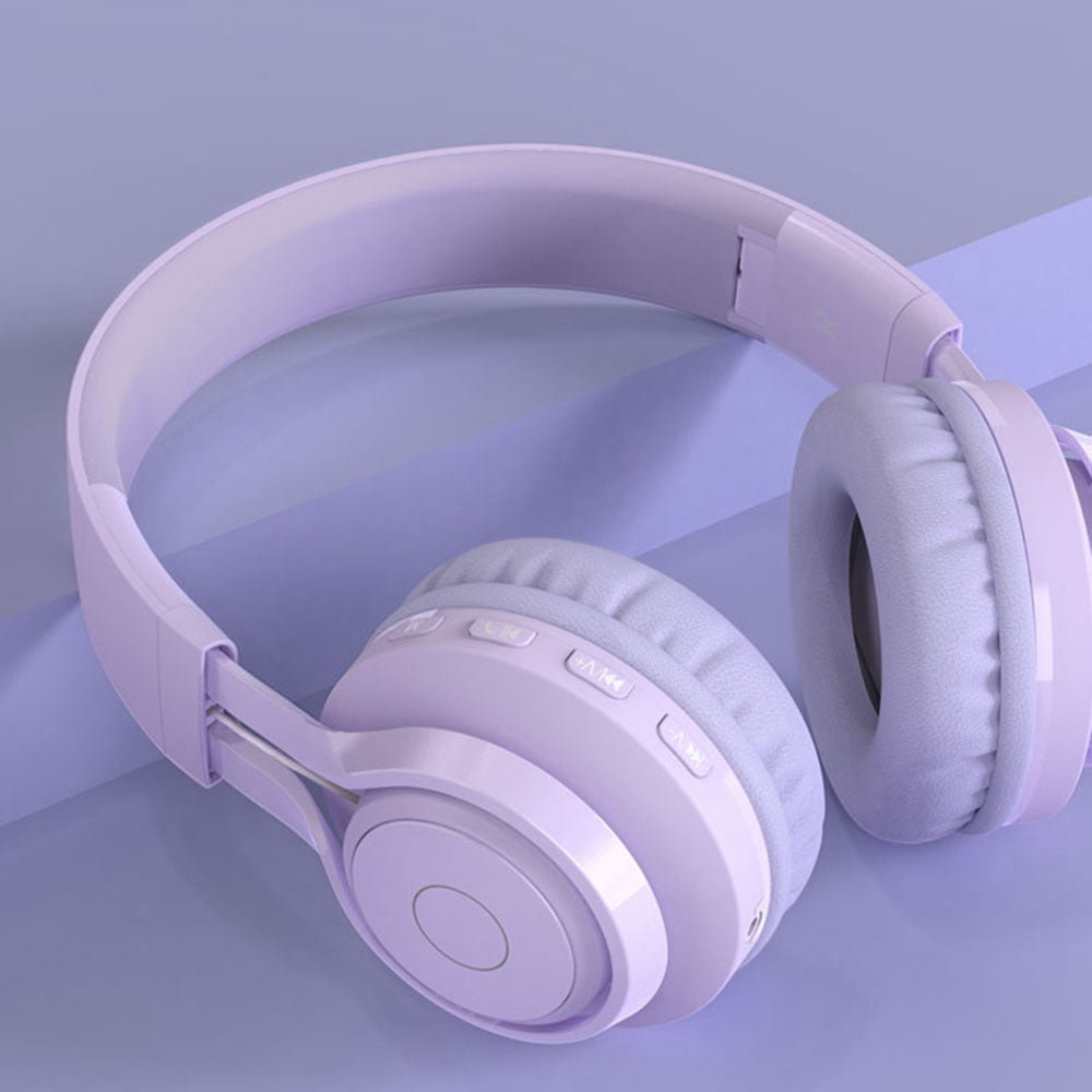 BT06C Folding Wireless Headset Bluetooth Headphone with LED Light Hi-Fi Stereo Sound Earphone for Listing Music Watching Movies