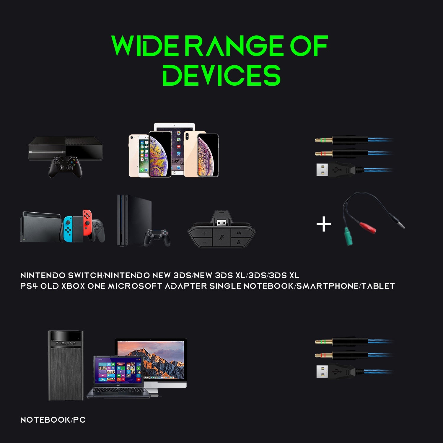 IMYB A60 RGB Light PC Gaming Headset Low Delay Noise Canceling Microphone Headphone