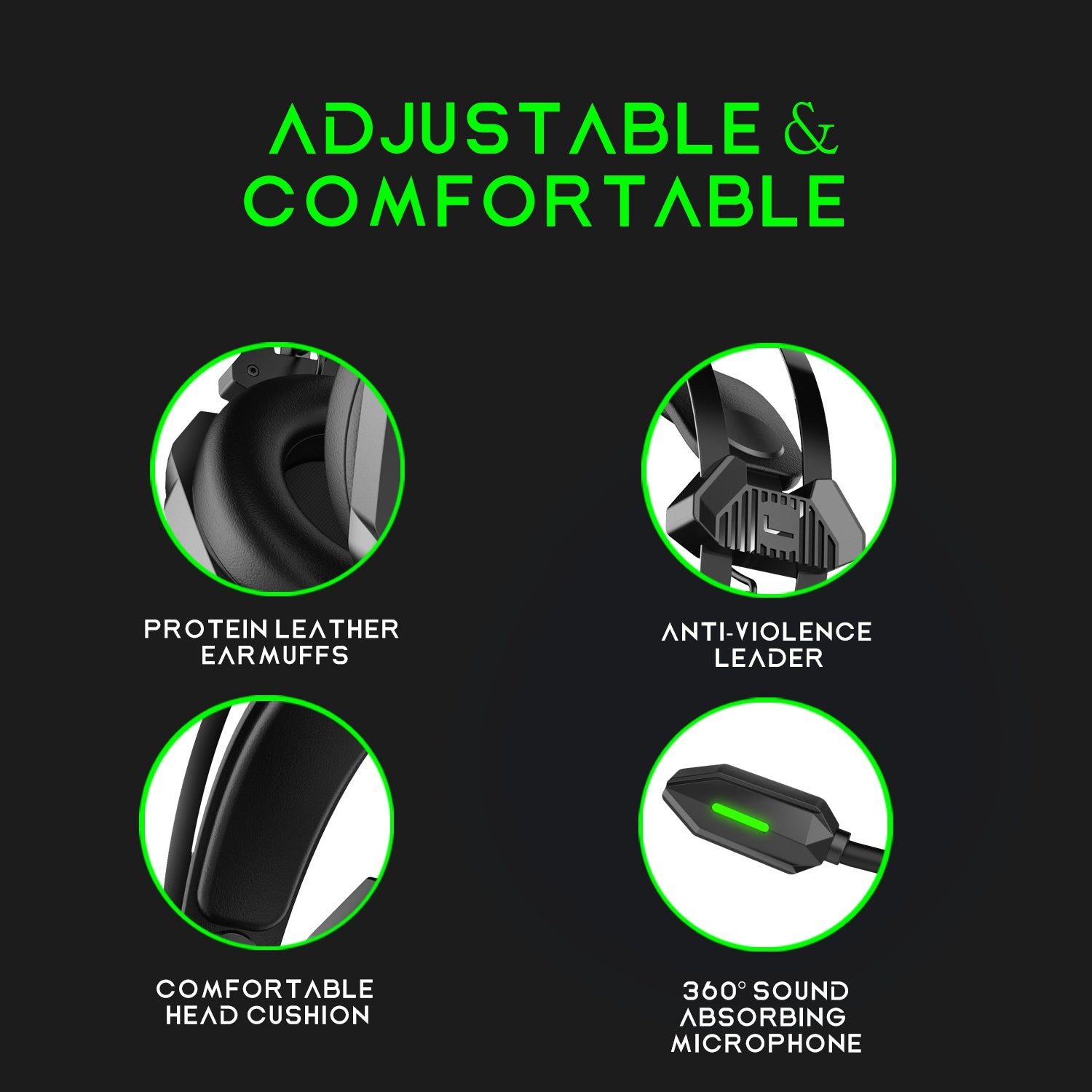 IMYB A32 Wired Over-Ear Headset Surrounded Sound Gaming Headphone with RGB Light
