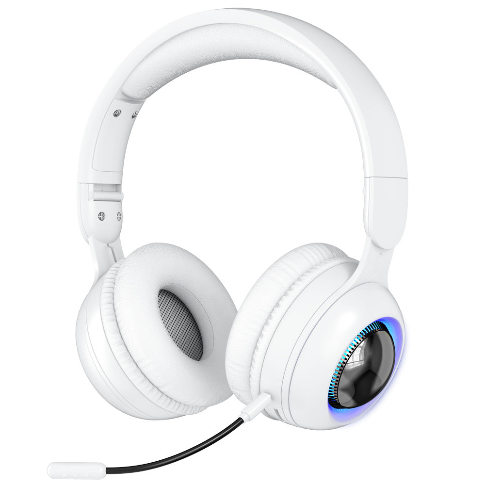 KE08 Wireless Bluetooth 5.1 Kids Headphone LED Light Stereo Music Headset with Microphone Children Gift (CE Certificated)