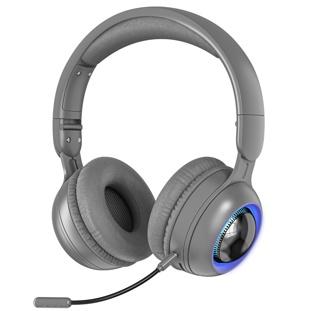 KE08 Wireless Bluetooth 5.1 Kids Headphone LED Light Stereo Music Headset with Microphone Children Gift (CE Certificated)