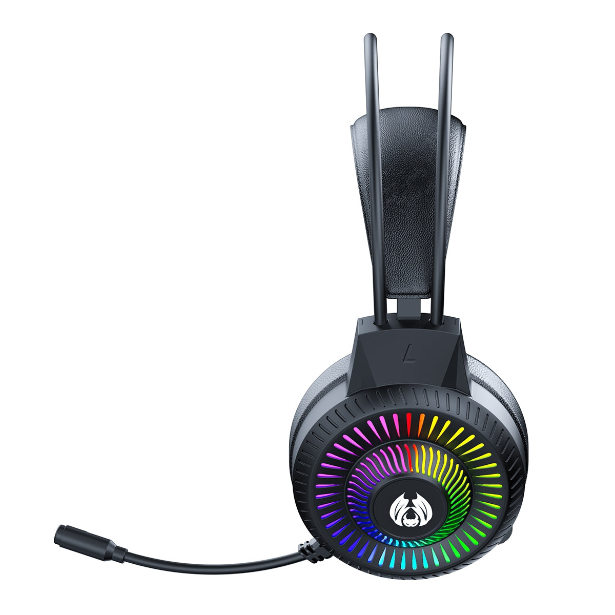 BATXELLENT H82 Cat Ears Design Wired Headphone RGB Light Gaming Headset with Noise Cancelling Mic