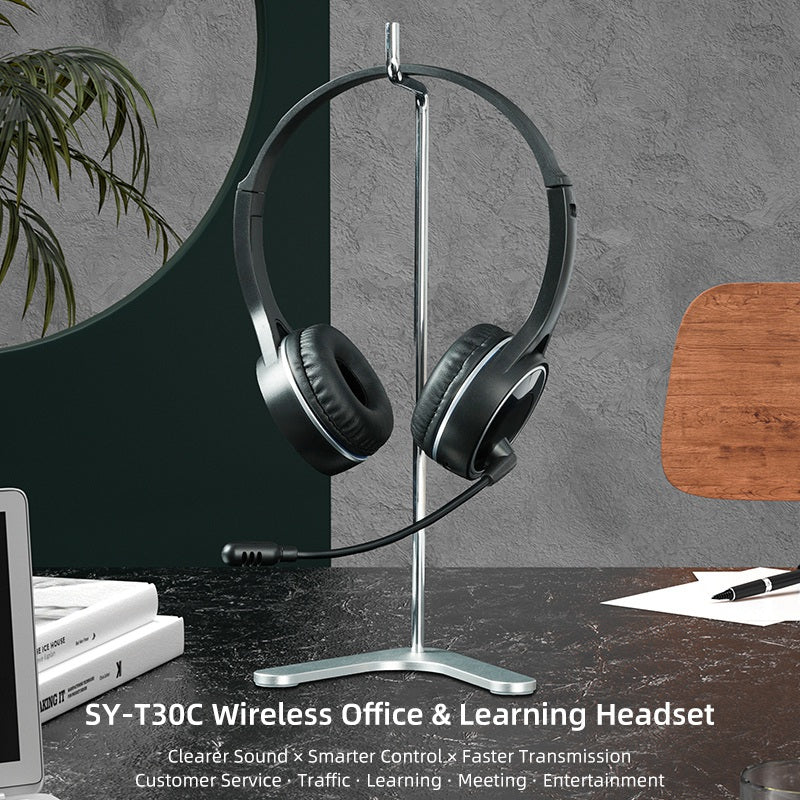 SY-T30C Long Mic Bluetooth Wireless Headphone Stereo Gaming Headset Support Memory Card Playing Music