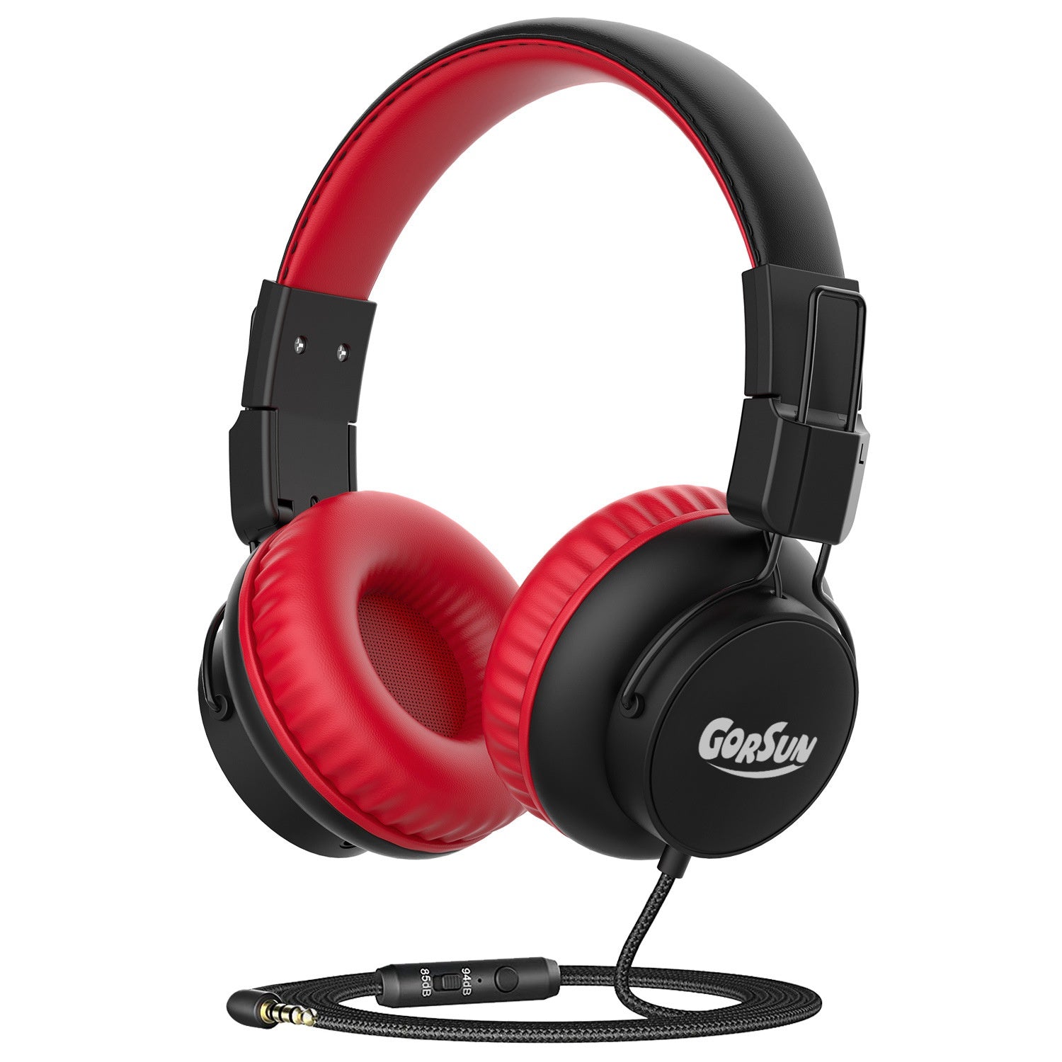 GORSUN E92V Children Wired Headset Foldable Lightweight Headphone Portable Earphone 3.5mm AUX Volume Limit for Mobile Phone MP4