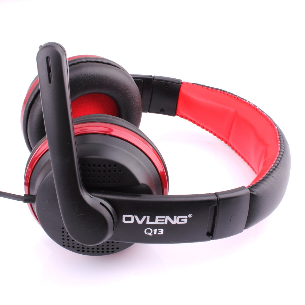 OVLENG GT91 Over-Ear USB Cable Gaming Headset Lightweight Retractable Headband Design E-Sports Computer Headphone with HD Microphone