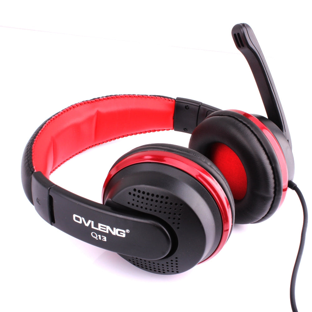 OVLENG GT91 Over-Ear USB Cable Gaming Headset Lightweight Retractable Headband Design E-Sports Computer Headphone with HD Microphone