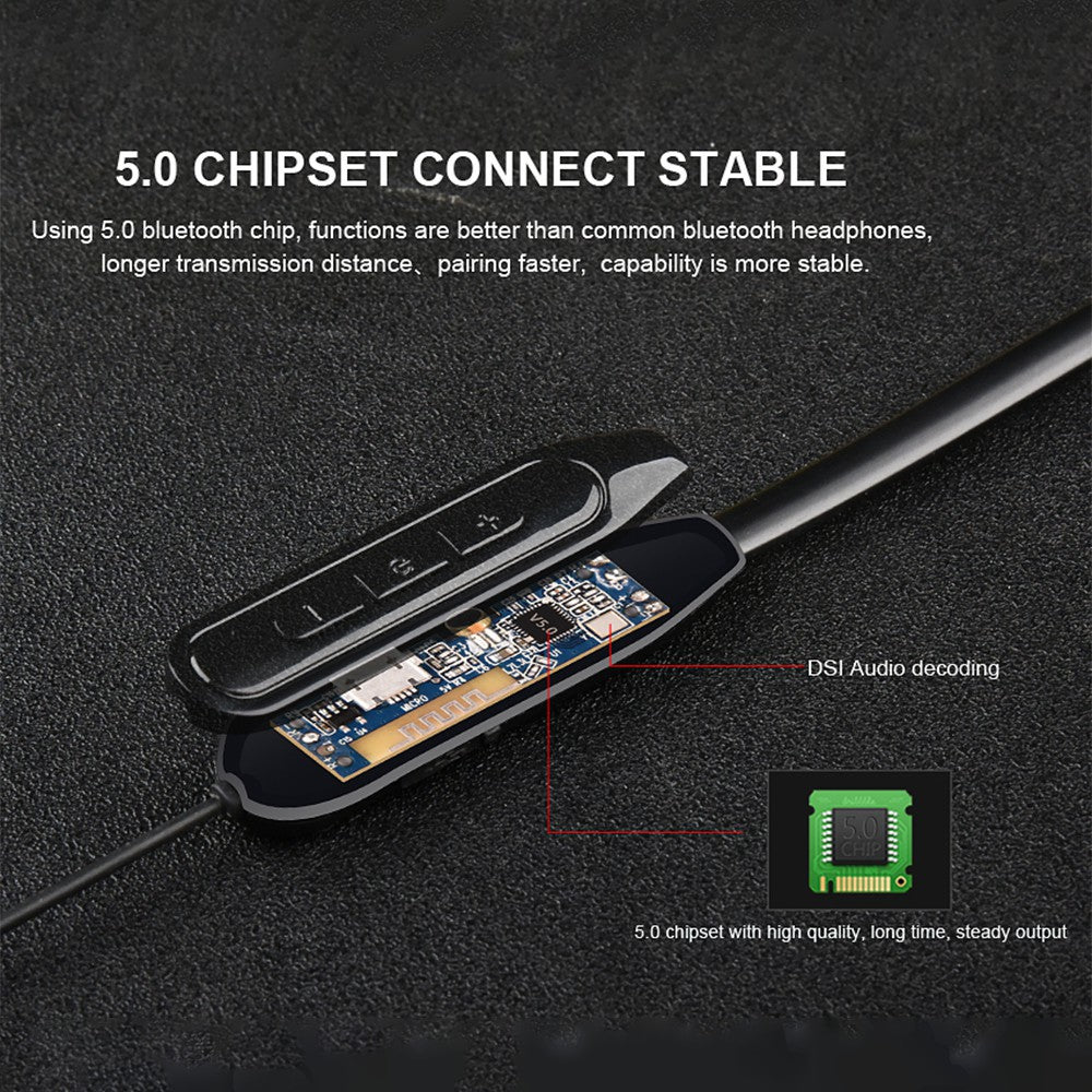 OVLENG S18 Bluetooth sluchátka s páskem na krk Sportovní bezdrátová stereofonní sluchátka pro volání s basovou hudbou