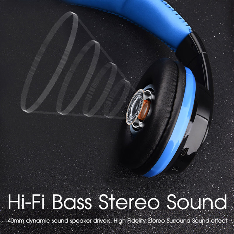 OVLENG MX-666 Wireless Bluetooth Headset Deep Bass HiFi Stereo Music Headphone Support TF Card