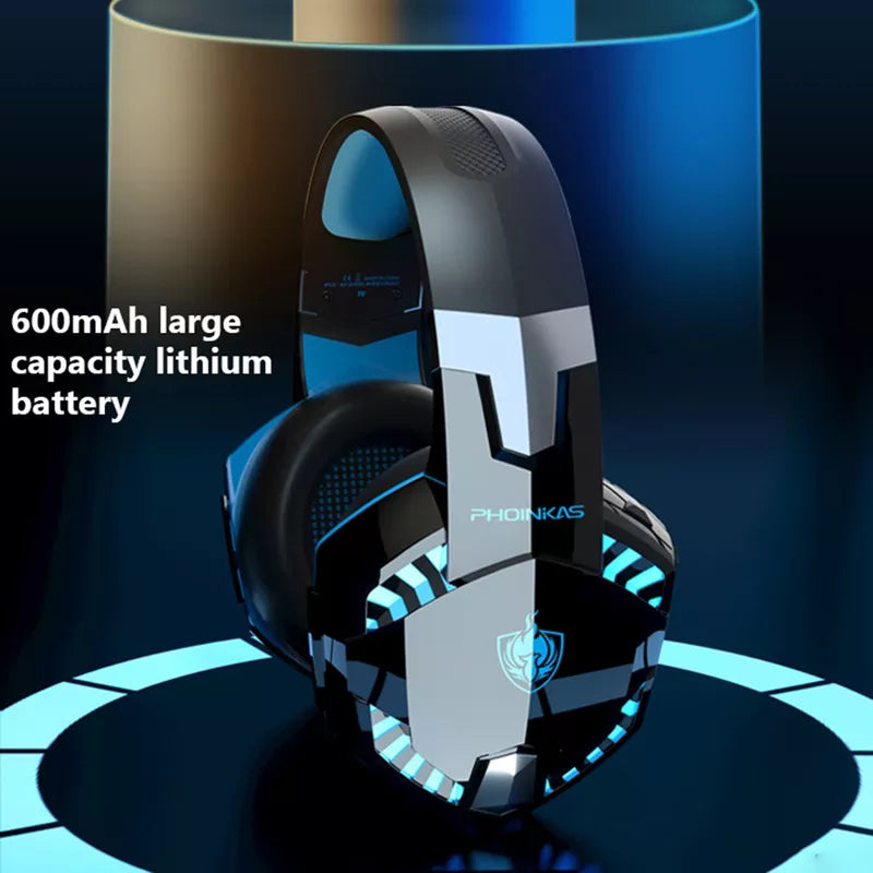 KOTION EACH G2000BT Stereo Gaming Headset Noise Cancelling Over Ear Headphones with Detachable Mic
