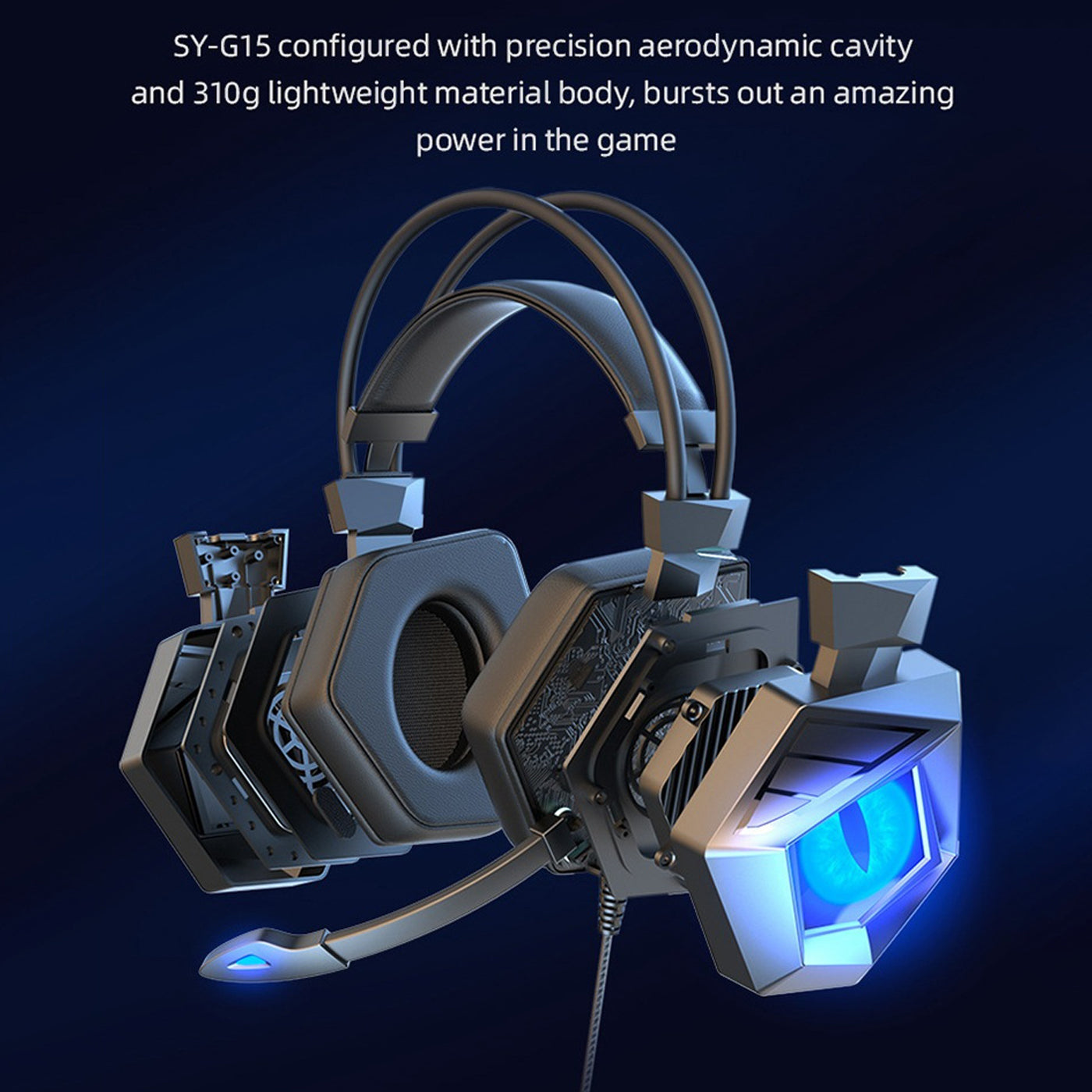 SY-G15 Wired Gaming Headphones HD Microphone HiFi Computer Gamer Lighting Headset