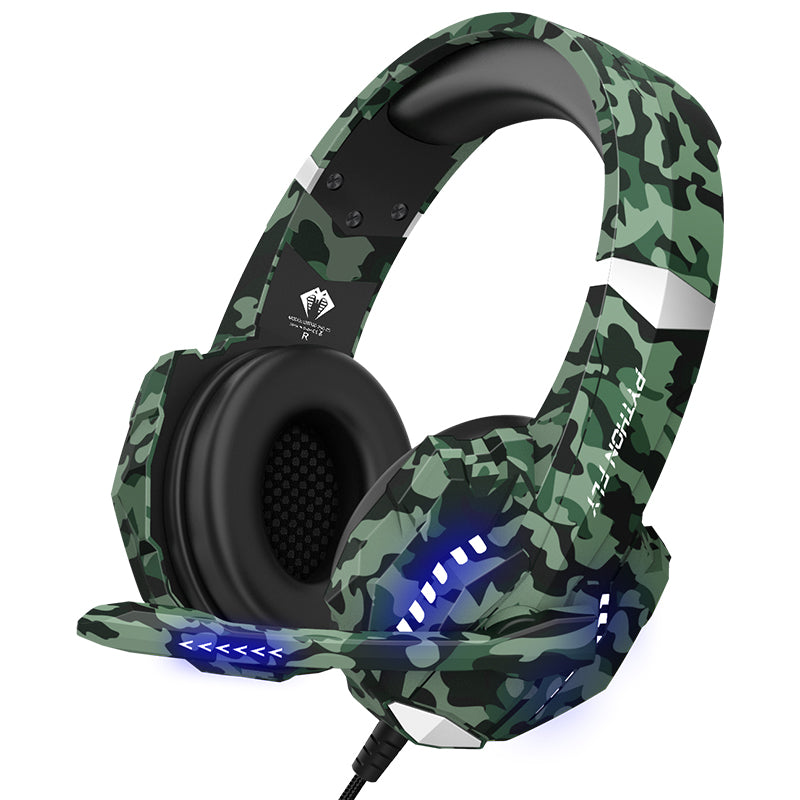 PYTHON FLY G9000Pro CC Wired Gaming Headset Stereo Sound Colorful Light USB 3.5mm Over-Ear Headphone with Mic