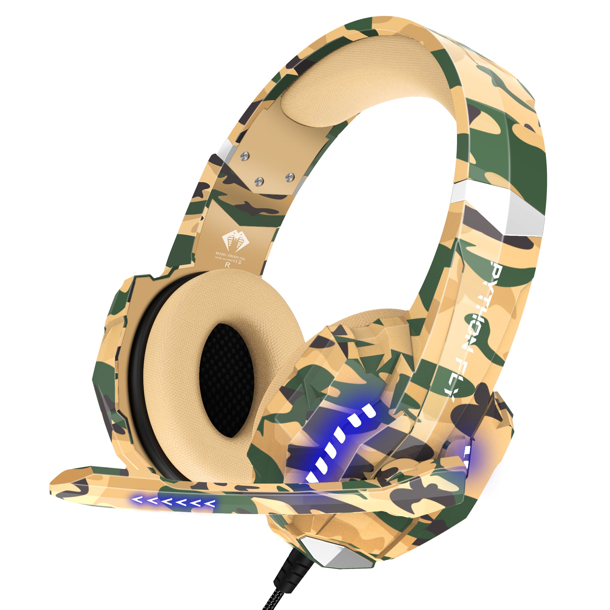 PYTHON FLY G9000Pro CC Wired Gaming Headset Stereo Sound Colorful Light USB 3.5mm Over-Ear Headphone with Mic