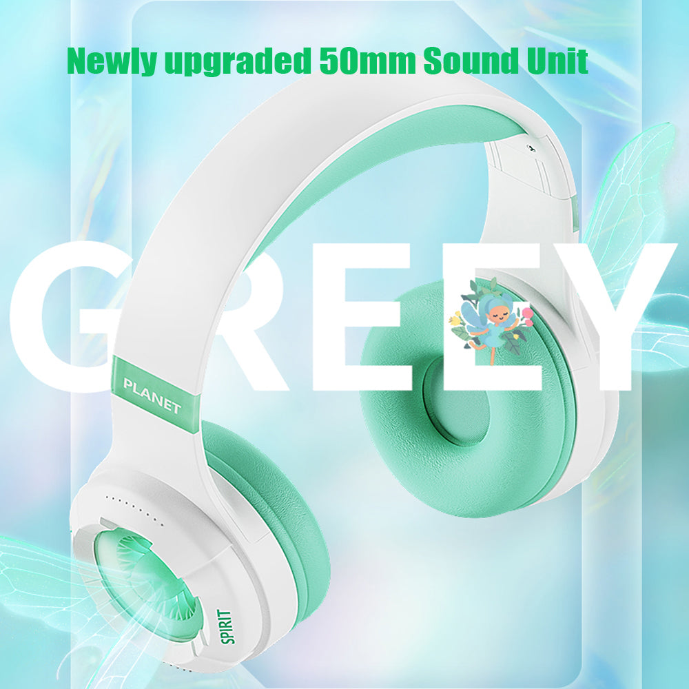 KE25 Wireless Bluetooth Children Headphone Over-Ear Music Earphone RGB Stereo Sound Comfortable Cotton Earmuff Headset for Kids Boys Girls