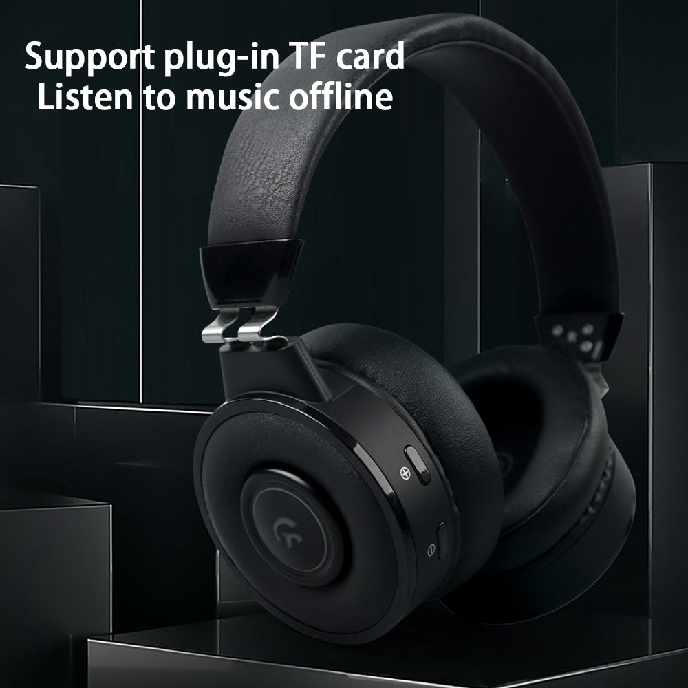 FINGERTIME Wireless Gaming Headset with RGB Light Bluetooth Headset Retractable Over-Ear Headphone with Mic