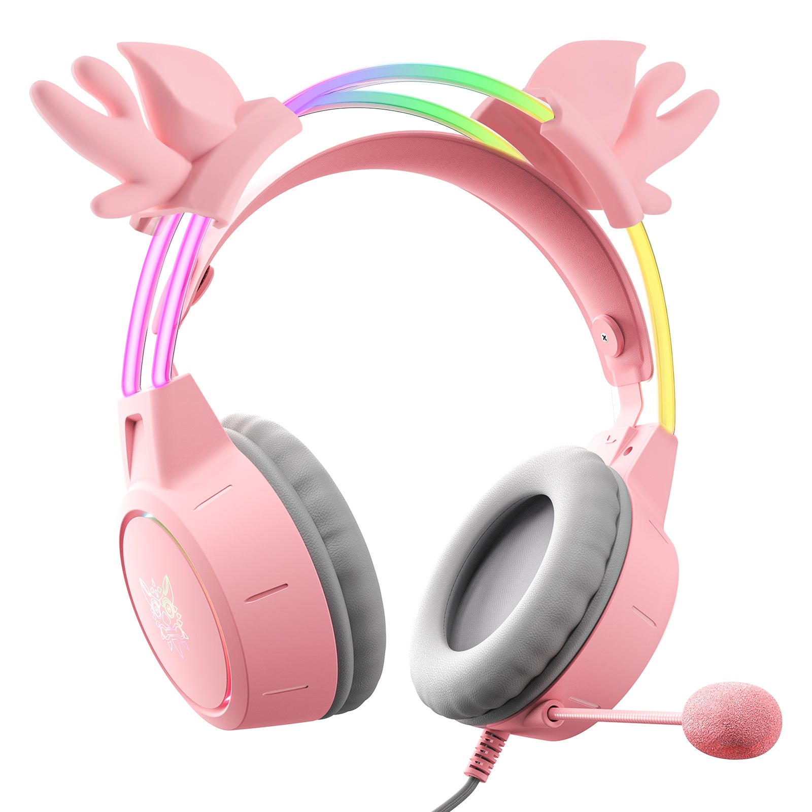 ONIKUMA X15 Pro Wired Gaming Headphones with RGB Light Antlers Design Stereo Surround Headset for Computer PC Gamer