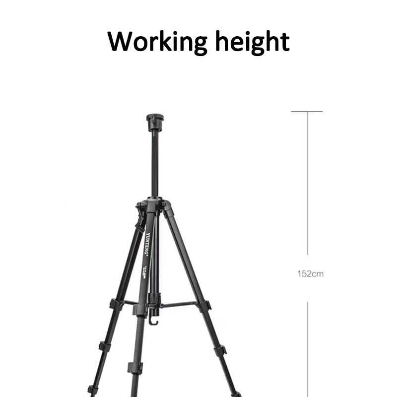 YUNTENG VCT-6680 Telescopic 152CM Camera Mount Phone Tripod Stand Travel Tripod Mobile Phone Holder with 1/4'' Screw Adapter