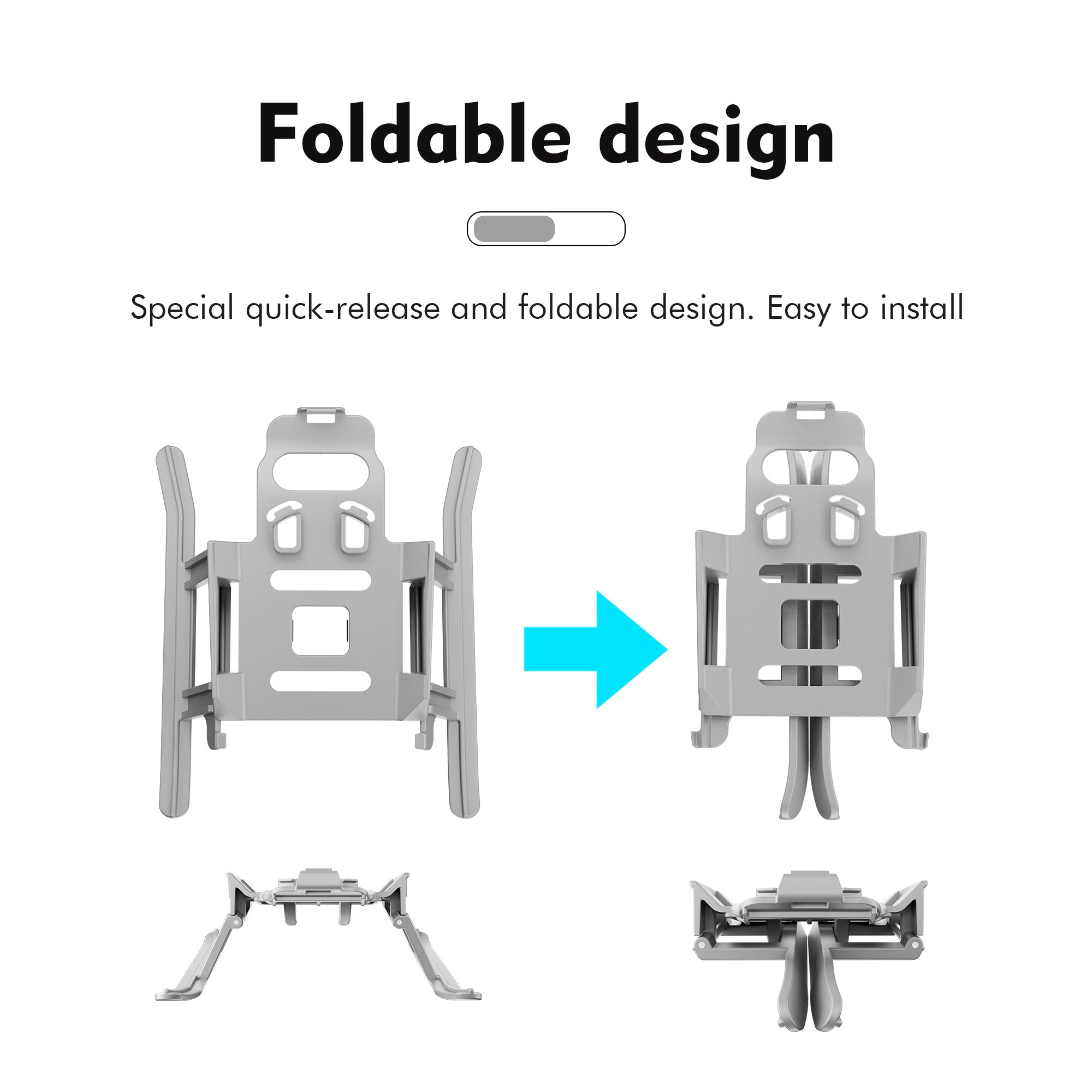 STARTRC 1114546 for DJI Mini 3 Foldable Landing Gear RC Drone Leg Support Protector