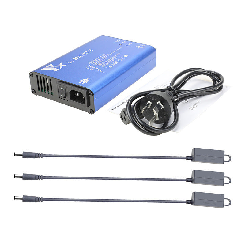 YX 3-in-1 Smart Charger for DJI Mavic 3 Drone Battery Charger Built-in Cooling Fan Charging Hub with Cover