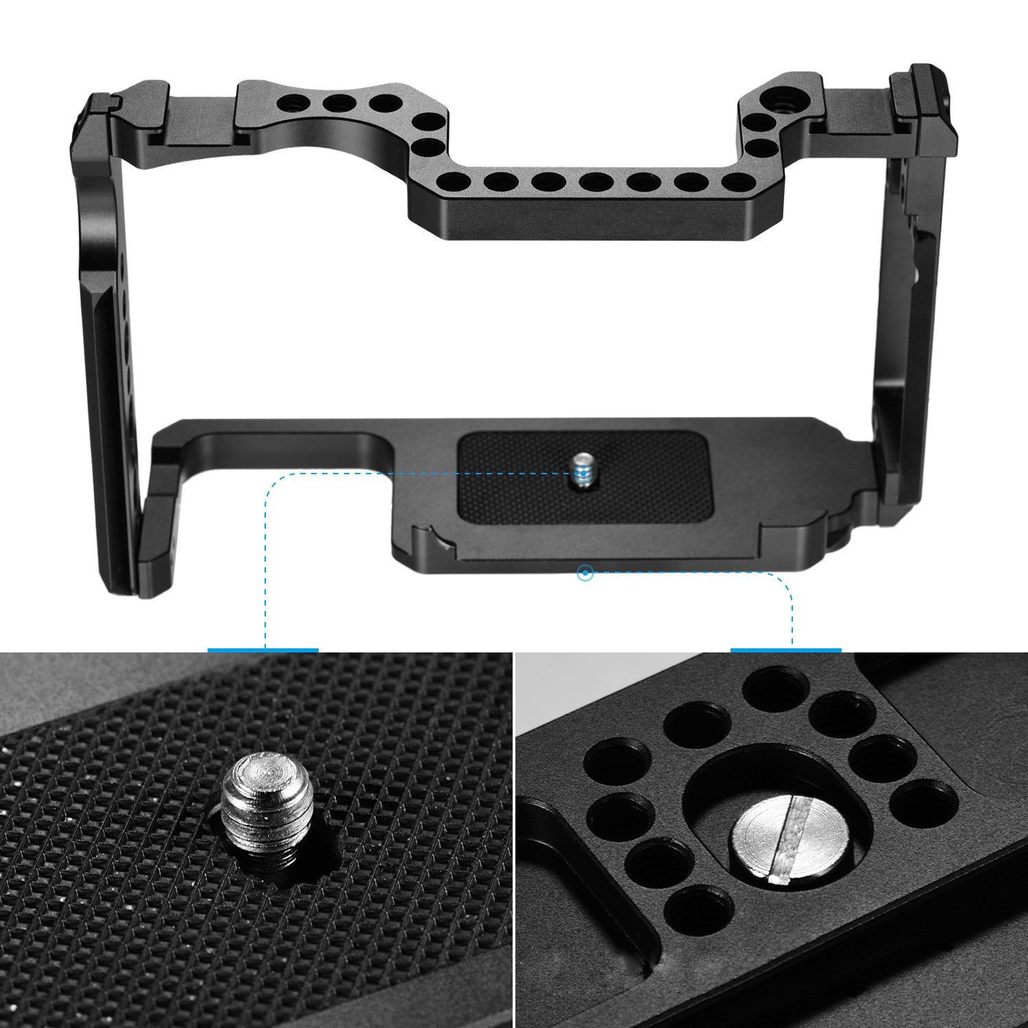 VELEDGE V4 Aluminum Alloy Frame Cage for Canon 5D4/5D3/5D2 SLR Cameras Protective Cover