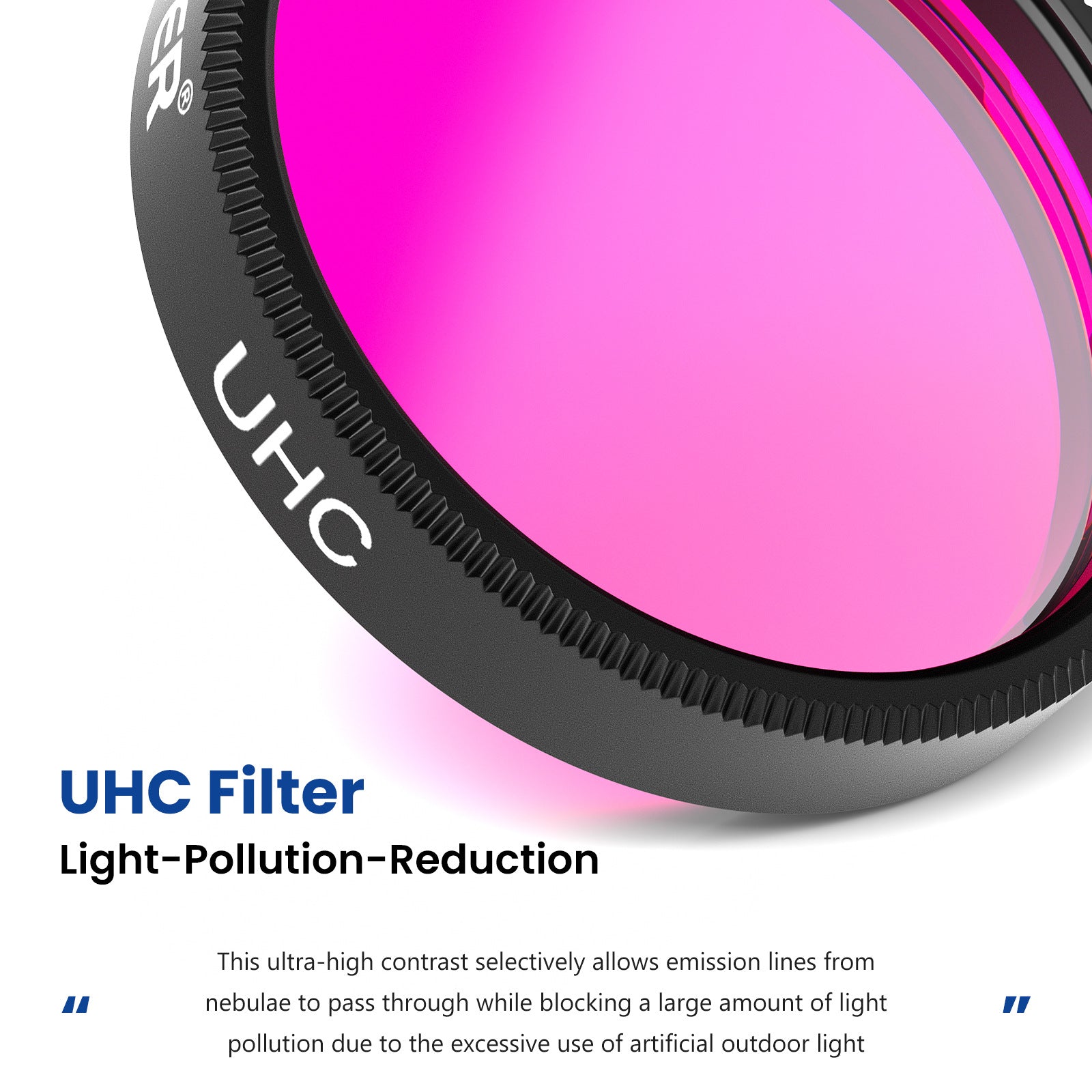 NEEWER N-10 1.25 Inch UHC Filter Ultra High Contrast Filter Light Pollution Reduction Filter Astrophotography Improve Image Contrast