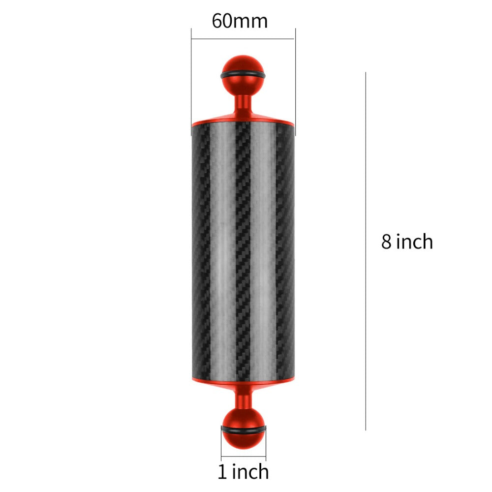 VELEDGE D60 8" Carbon Fiber Float Arm Dual Ball Head Floating Arm for Underwater Diving