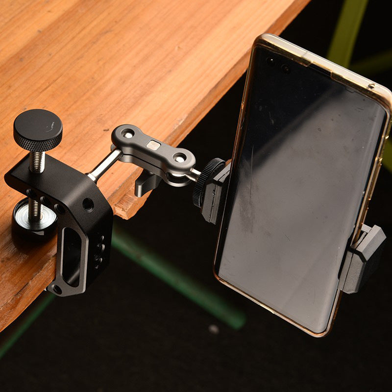 G-25 Universal G-Clamp 1/4'' and 3/8'' Thread Hole Quick Release Desktop Mount Holder Clip for Photo Photography
