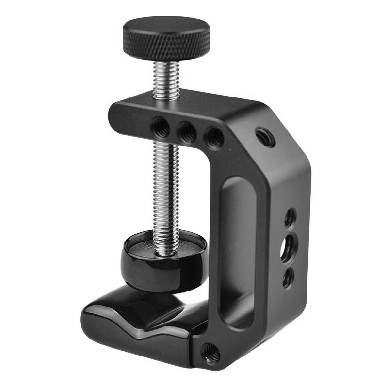 G-25 Universal G-Clamp 1/4'' and 3/8'' Thread Hole Quick Release Desktop Mount Holder Clip for Photo Photography