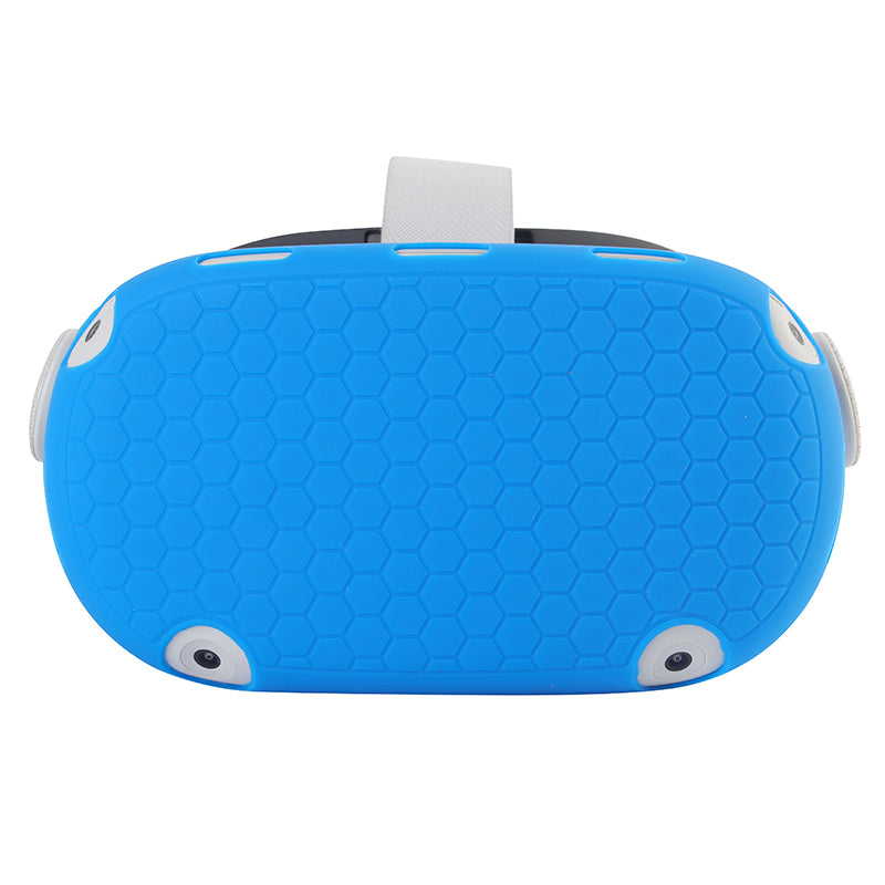 For Oculus Quest 2 VR Headset Silicone Protective Cover Skin Case with Eye Mask
