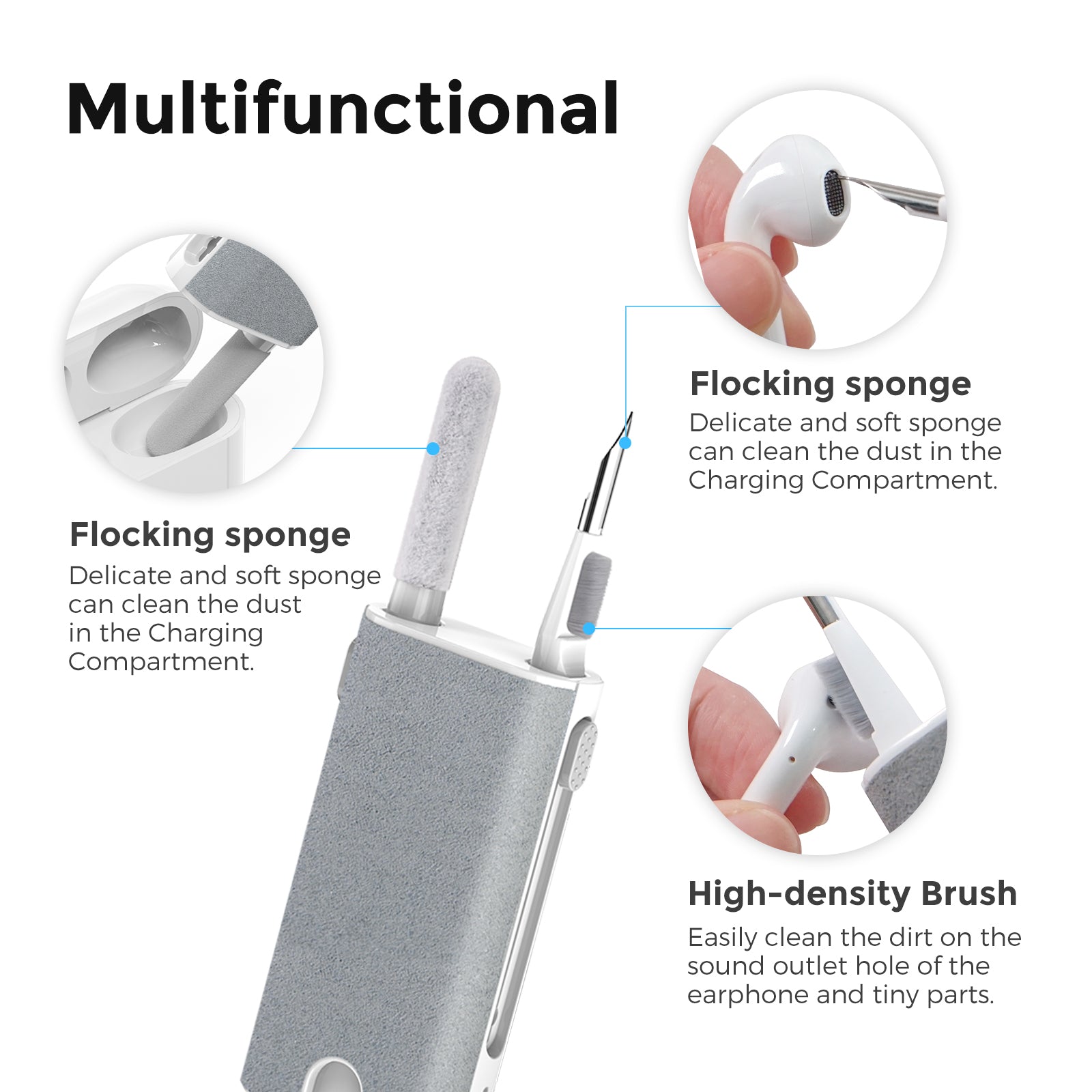 AHASTYLE WG92 Multi-Function Bluetooth Earphone Keyboard Cleaning Box Portable Camera Phone Tablet Cleaning Tool
