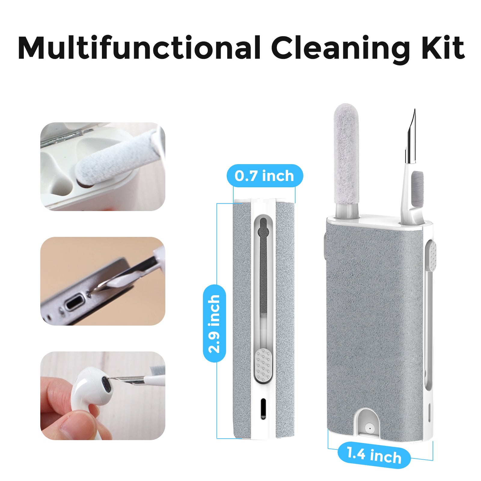 AHASTYLE WG92 Multi-Function Bluetooth Earphone Keyboard Cleaning Box Portable Camera Phone Tablet Cleaning Tool