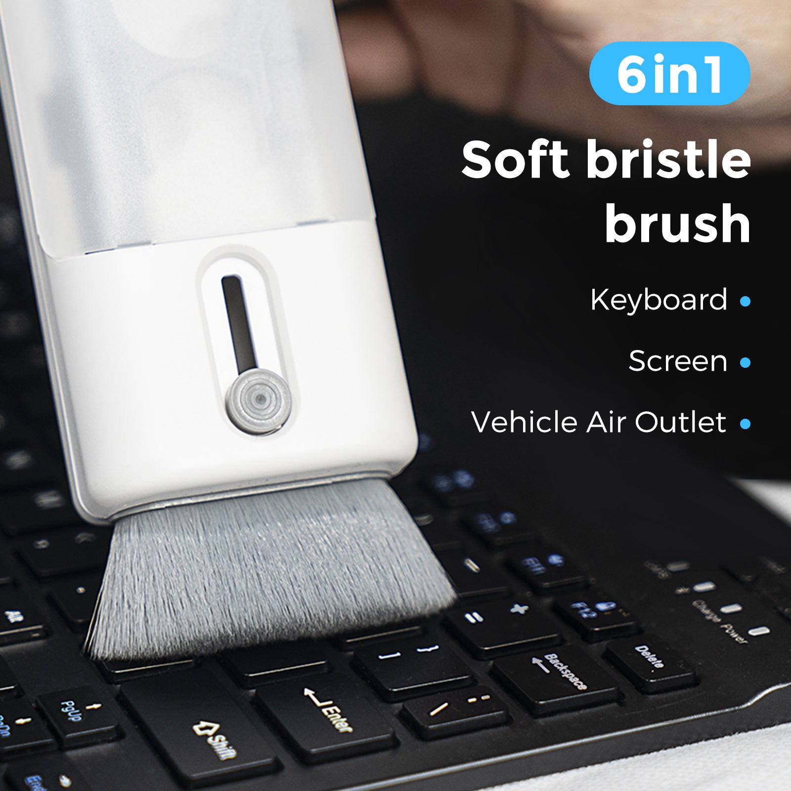 AHASTYLE WG93 6-in-1 Multifunctional Headset Cleaning Kit Cell Phone Keyboards Cleaner Portable Cleaning Tools with Cleaning Brush